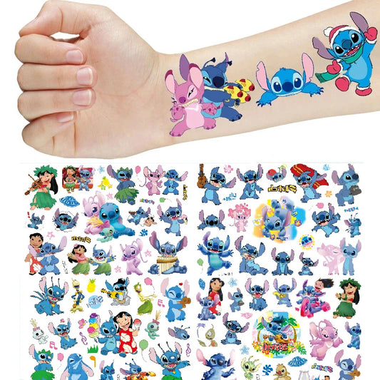 Disney Anime Lilo & Stitch Tattoo Stickers Kawaii Stitch