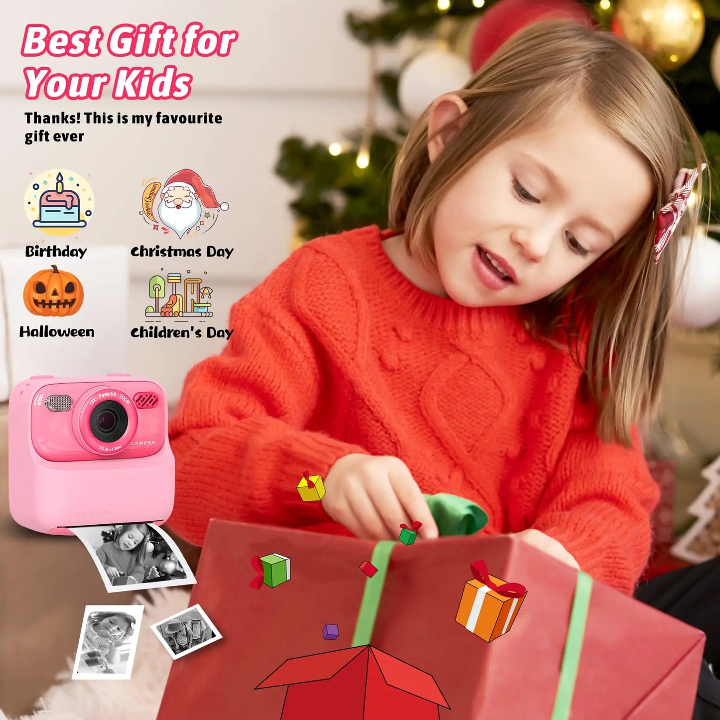 Kids Camera Dual Lens Selfie Digital Camera