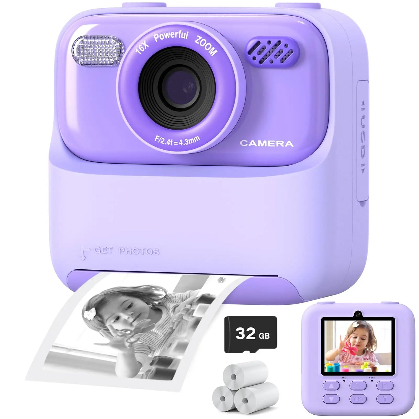 Kids Camera Dual Lens Selfie Digital Camera