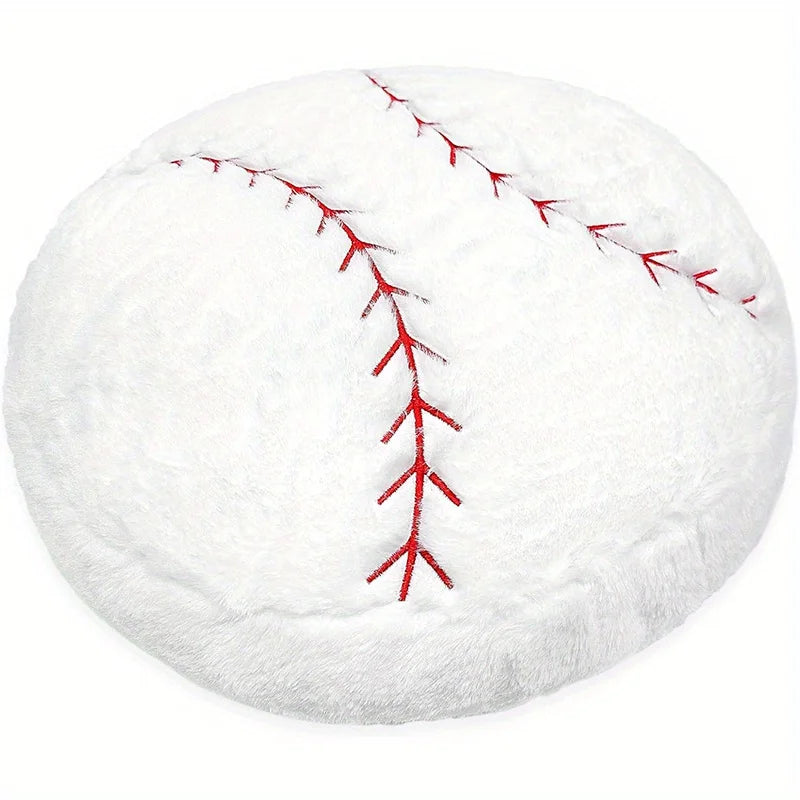 1pcs Sports Pillow Fluffy Filled Baseball Pillow Soft Throw Pillow