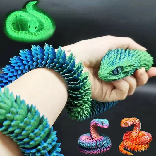 3D Printed Snake Movable Joint Fidget Toy