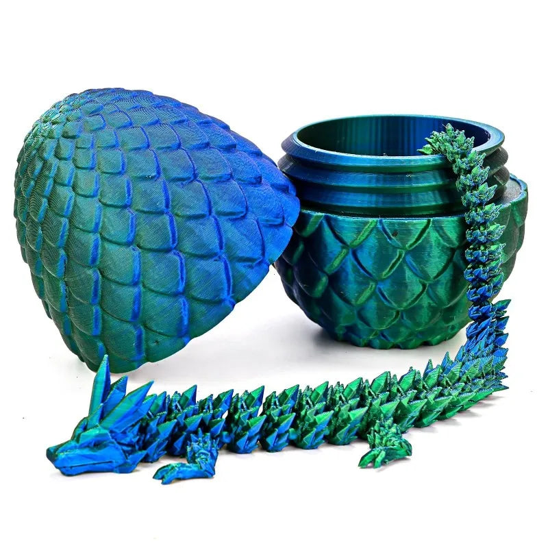 1/2PCS 3D Printed Dragon Egg with Dragon Movable Rotatable