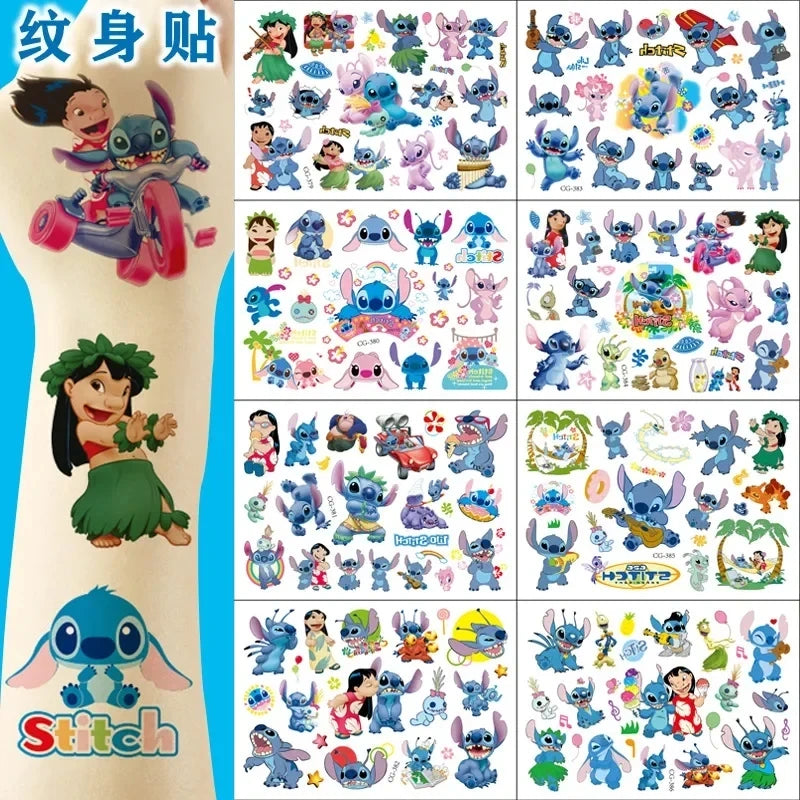 Disney Anime Lilo & Stitch Tattoo Stickers Kawaii Stitch