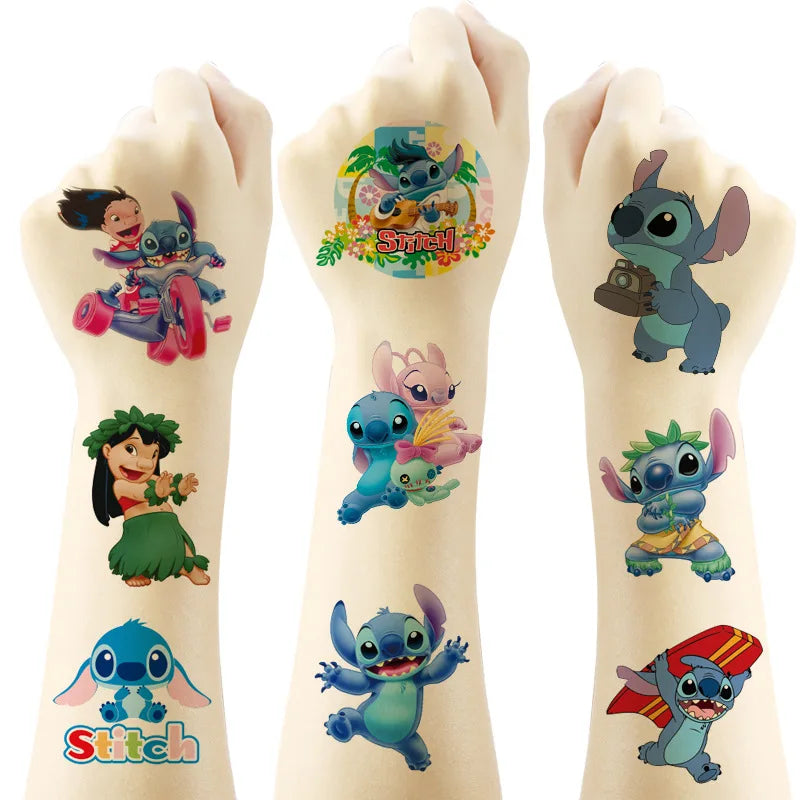 Disney Anime Lilo & Stitch Tattoo Stickers Kawaii Stitch