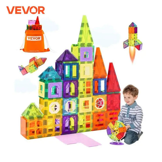 VEVOR 181PCS Magnetic Tiles  Building Set for Toddlers