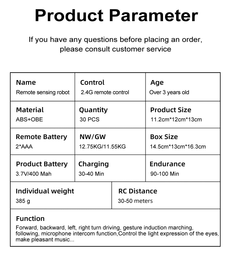 Robot  Rechargeable Remote Controlled